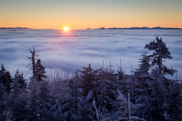 Western Tatras (Roháče) and Malá Fatra during sunrise
