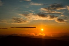 Sunrise from Lysá hora mountain