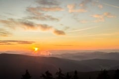 Sunrise from Lysá hora mountain
